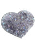 K577 Amethist aura hart op metalen voet – 11 cm