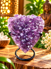 K756 Amethist cluster hart – 15 cm