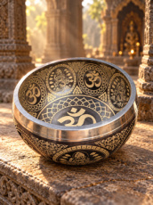 KLAD04 Klankschaal full deco Ohm – Ø15 cm