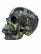 KR266 Kristallen Schedel - African Green stone - 14 x 11.5 x 17cm