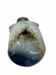 KR283 Kristallen Schedel - Agaat geode - 11.5 x 10.5 x 15 cm