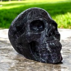 KR294 Kristallen Schedel - Amethist - 11 x 9 x 14 cm