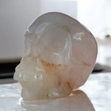 KR295 Kristallen Schedel - Rozenkwarts - 6 x 5 x 7 cm