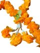 Realistische Bloemenkrans Marigold - 160 cm