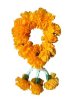 Realistische Bloemenkrans Marigold - rond 24 cm