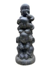 MO09 Zittende monniken horen, zien en zwijgen 110cm
