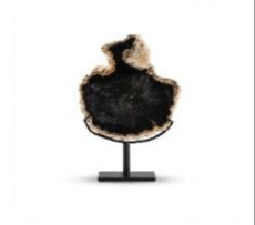 PET10 Versteend hout op metalen voet – 39 cm