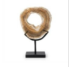 PET8 Versteend hout op metalen voet – 28 cm