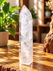 T79 Clear Quartz Tower - 36.5 cm – 10 cm