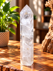 T83 Bergkristal toren - 39 cm – 11,5 cm
