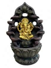 VPO01/12-06 FONGA Grote zittende Ganesha fontein met verlichting