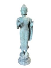 VPO14 staande Boeddha - brons - 90 × 23 × 23 cm